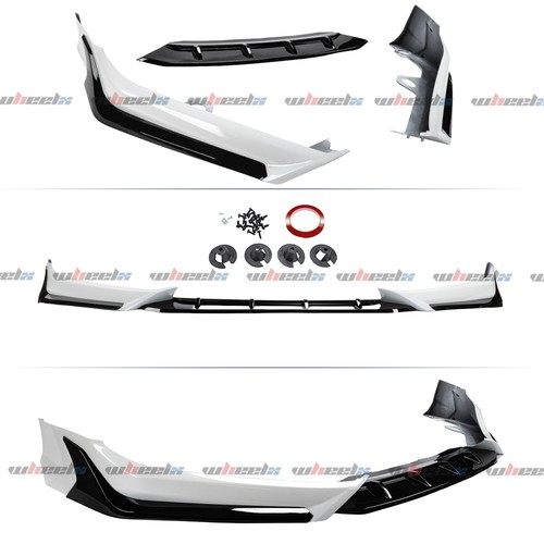 Pearl White ACR Front Bumper Lip Splitter Spoiler Kit For 2021-2022 Honda Accord - Picture 5 of 16