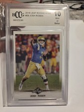 Josh Rosen UCLA 2018 Leaf Rookie Star Card #09- BCCG Graded 10 Mint or Better. rookie card picture