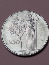 Italia, moneda antigua italiana 100 liras 1975