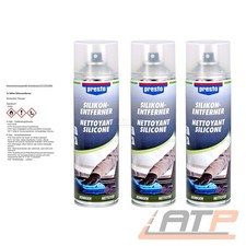 3x 500ml PRESTO SILIKONENTFERNER AUTOLACK LACKIERER ENTFETTER REINIGER 458668