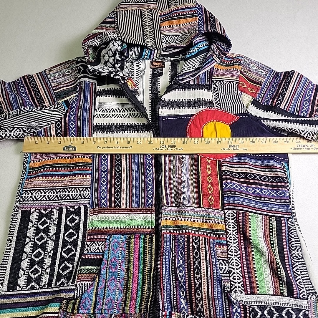 Rising International Patchwork Full Zip Hoodie Co… - image 8