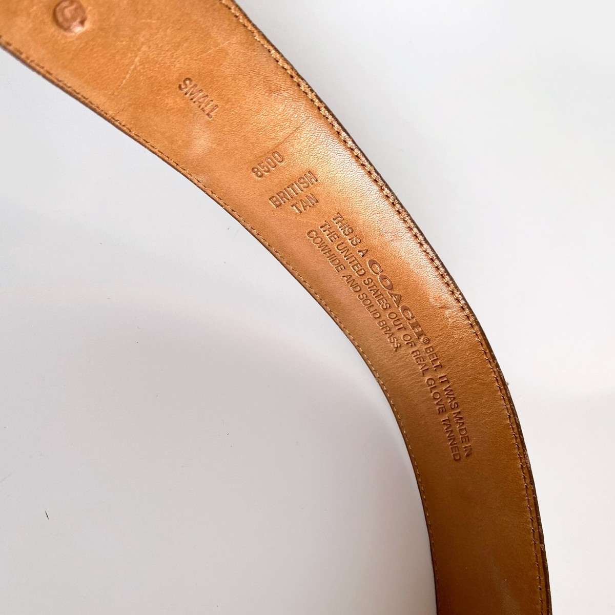 Coach British Tan Cowhide Leather Belt Size S | eBay