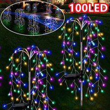 2~8x 100LED Solar Power Firework Garden Lights Starburst Tree Stake Lamp Outdoor