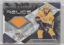 2021-22 Upper Deck Black Diamond Diamond Debut Relics David Farrance #DD-DF 0a3