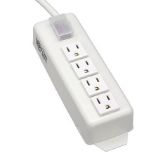 Tripp Lite 4 Outlet Home Office Power Strip, 6ft Cord with 5-15P Plug