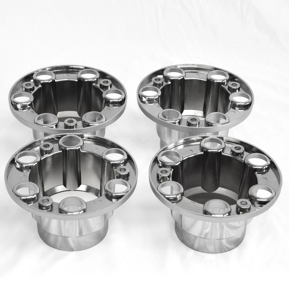 Juego de 4 tapas centrales estilo logotipo 4x4 para GMC C/K 1975-1986 - cromo plateado/negro Foto 2 de 4