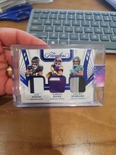 2024 Panini Flawless Joe Mixon, Aaron Jones, Chuba Hubbard 1/10 Sapphire Patch 