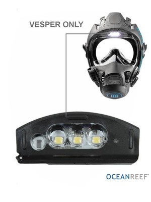Ocean Reef Vesper Integrated Headlight Dive Light IDM Full Face Mask OR024800