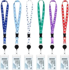 6 Pcs Cruise Lanyards for Ship Cards, One size, Multicolor 