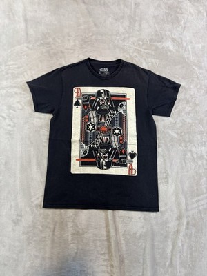 Star Wars Darth Vader Shirt Men's Medium Playing Card Graphic Tee Sci-Fi T-Shirt
