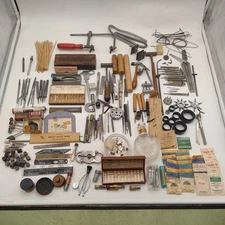 Watch Repair Parts, Accessories & Tool Lot - Used Circa 50s