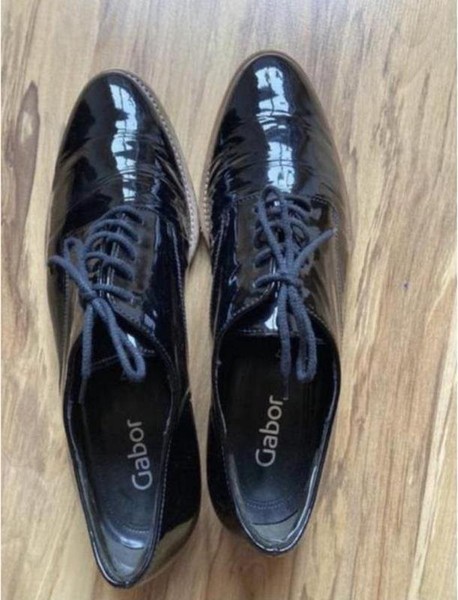 Women Gabor Loafers Black Leather 40