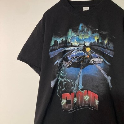 【FINAL FANTASY VII】クラウド Tシャツ XL AKIRAパロ Final Fantasy 7 Cloud Akira Parody T-Shirt Black Y2K Vintage Anime