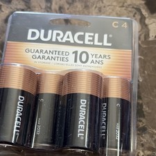 Duracell C Alkaline Batteries C4 4 Pack 1.5V Exp 03-2032
