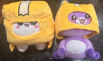 Lankybox Foxy Plush Lanky Box Boxy Fox 10  and 8'' Laughing Boxy Plush Lot of 2