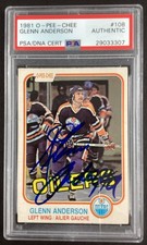Glenn Anderson Signed 1981 O-Pee-Chee #108 Hockey Rookie Card Autograph PSA/DNA