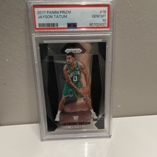 Panini Prizm 2017-18 Jayson Tatum Rookie Card #16 Celtics PSA 10. rookie card picture