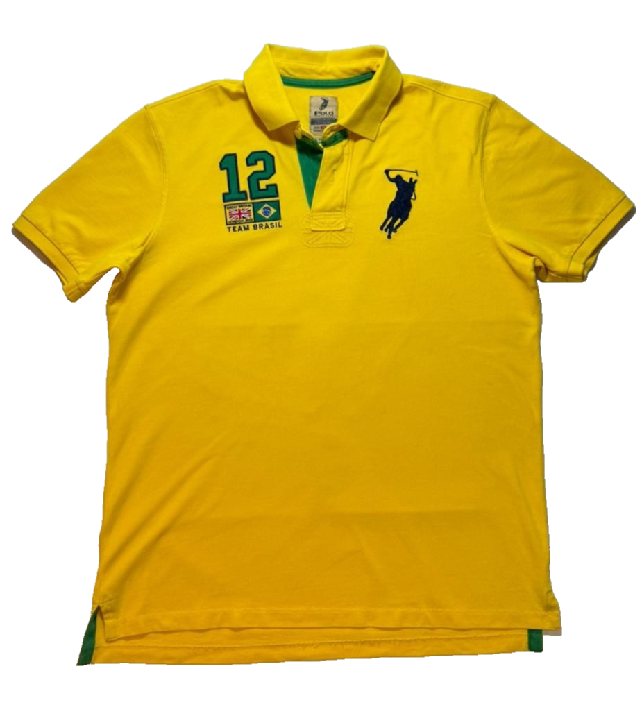 Rare-Ralph Lauren Polo Team Brazil Yellow Shirt | Xxl | eBay