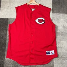 Majestic Cincinnati Reds #4 Baseball Jersey Sleeveless Mens L Made in USA