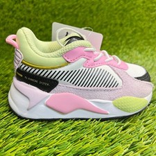 Puma RS-X Bouquet Toddler Size 5C Pink White Athletic Running Shoes Sneakers