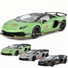 1/18 Lamborghini Aventador SVJ Modelo Coche Diecast Juguete Vehículo Niños Juguetes Regalos