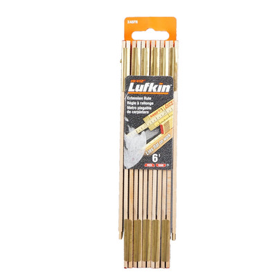 Lufkin X46FN 5/8 in x 6 ft Extension Wood Rule Red Ends NEW