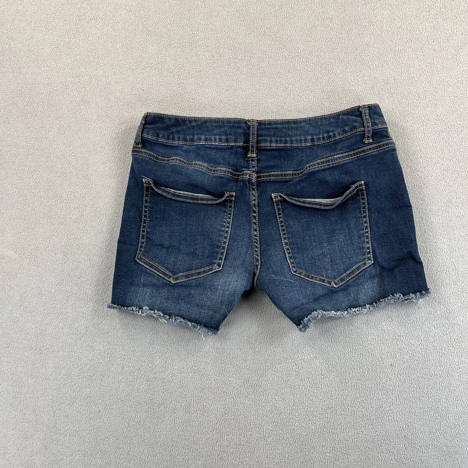 Maurices шорты женщин 3/4 синий искусственно состаренный джинсовой ткани потертый кромки повседневный Summer Jean - Изображение 2 из 4