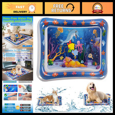 2 Pack Thickened Water Play Mat for Cats  Kids, Cooling Pad for Summer Fun