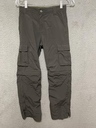 REI Pant Boy Youth Medium 10/12 Zip Off Convertible Cargo Green