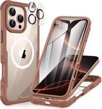 MagSafe Case with 9H Glass Screen Protector – 360° Full-Body Protection, Lens