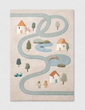 Kids Play Road Rug Town Map Nursery Carpet Soft Baby Play Mat Area Rug