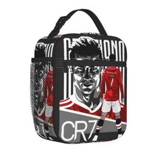 Football Star Insulated Lunch Bag School Picnic Snack Lunchbox Travel Box