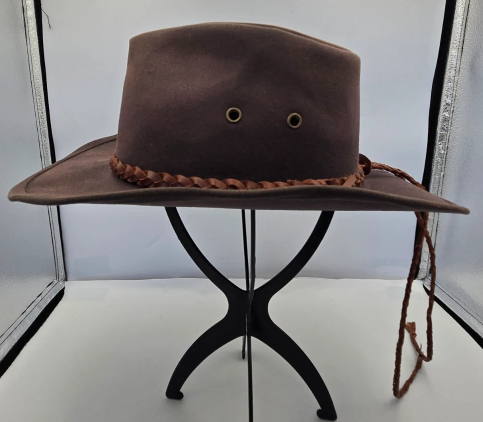 Outback Trading Co. Sombrero Grizzly 1486 Sombrero de piel aceitosa rojo pardusco - Talla mediana Foto 2 de 4