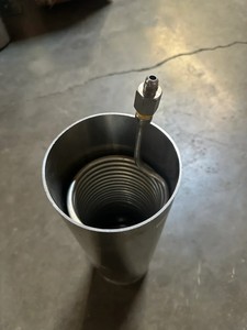 USED BHOgart Condensing Coil In Can 6" x 18" (3/8" MNPT) Appx. 30' Length 304SS