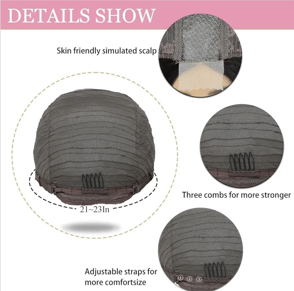 Peluca larga rosa, peluca larga ondulada peluca frontal de encaje peluca pastel, peluca ombre, peluca rosa rizado Foto 4 de 4