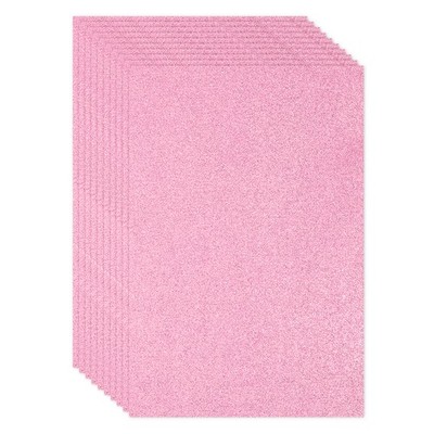 10 Sheets 2mm Glitter Foam Sheet A4 Pink EVA Paper with Back Adhesive