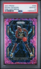 2021 Panini Prizm /50 Isaiah Jackson Rookie Pink Fast Break #309 - PSA 10