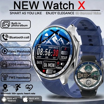 2025 New for OPPO Watch X Smart Watch 4G Memory Music Video HD Bluetooth Call IP