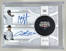 Andy Pettitte CC Sabathia 2025 Topps Definitive World Series Dual Auto 10/25