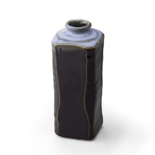 Mino Ware Vase Folk Style Kiln Change 17cm Ceramic Japan