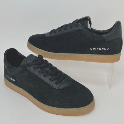 Givenchy Town Low Men Nubuck and Leather Sneakers Black Tan Size 40