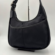 COACH Ergo 6203 Black Neoprene Leather Trim Shoulder Hobo Bag Japan