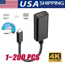USB-C Type C To HDMI Adapter USB3.1 Cable For MHL Android Phone Tablet Black LOT