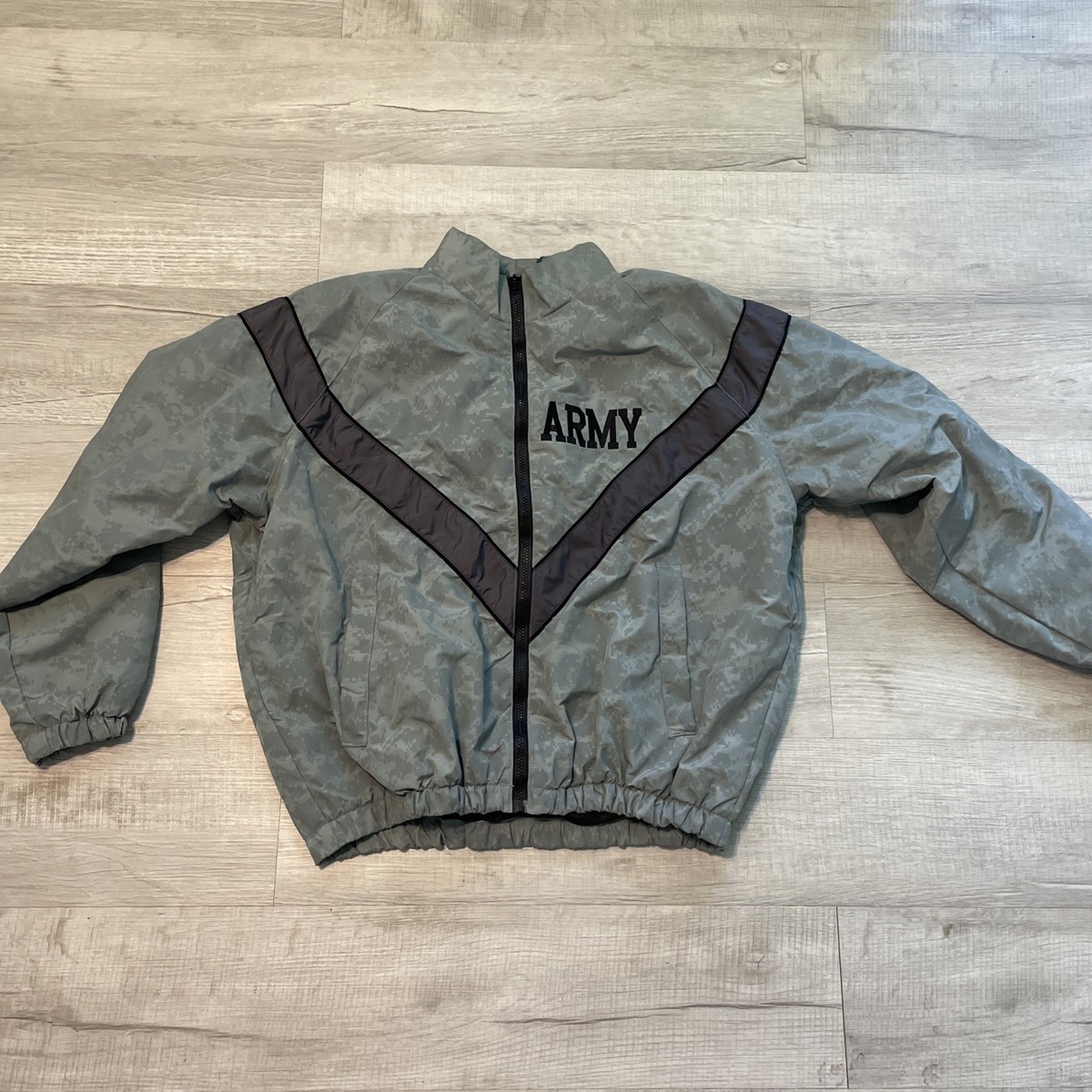 US Army Jacket Mens Medium Gray IPFU Fitness Military Training