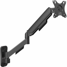VIVO Brazo Extendido de Resorte Mecánico, Montaje en Pared para Monitor de Computadora de 17" a 32"