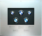 BMW Classic Mobile Tradition Emblem Logo  Roundel Car Dealer Accessory Art Set