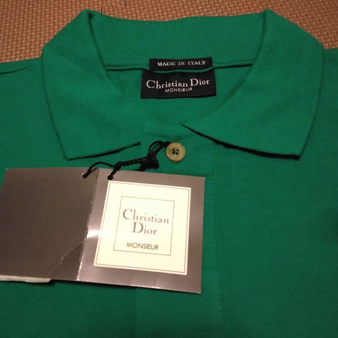 Christian Dior Vintage Mens 90s Polo Shirt Green Size 52 Christian Dior Vintage Mens 90s Polo Shirt Green Size 52