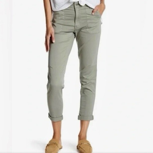 Lucky Brand The Cargo Pants Women's Size 8 / 29 Green Canvas No Cargo Pockets