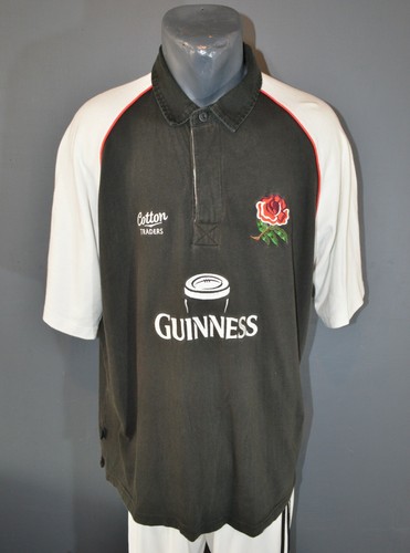 England Rugby Mens Jersey Classic Cotton Traders Shirt Guinness Size Adult XL - 第 1/5 張圖片