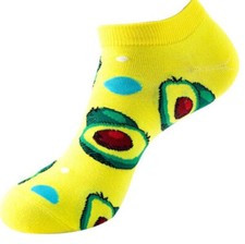 Yellow Avocado Low Cut Socks Novelty Unisex Crazy Fun SF1239